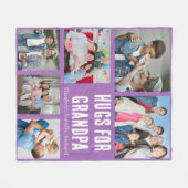 Grandpa Photo Custom Throw Keepsake Gift Fleece Deken (Voorkant (Horizontaal))