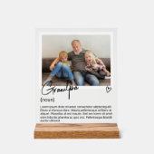 Grandpa Photo et Noun Description personnalisée (Recto)