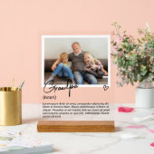 Grandpa Photo et Noun Description personnalisée (Mariage)