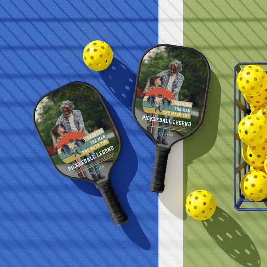Grandpa Pickleball Legend | Aangepaste foto Paddle