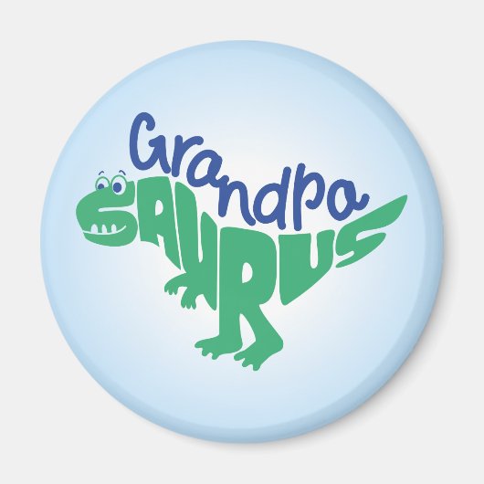 Grandpa Saurus Graphic Magneet (Voorkant)