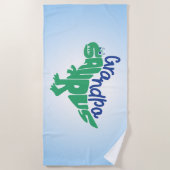Grandpa Saurus Graphic Strandlaken (Voorkant)