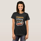 Grandpa Warning May Nap Suddenly At Any Time - Gra T-shirt (Voorkant volledig)