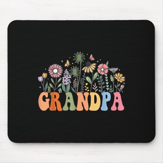 Grandpa Wildflower Floral Birthday Baby Shower New Muismat (Voorkant)