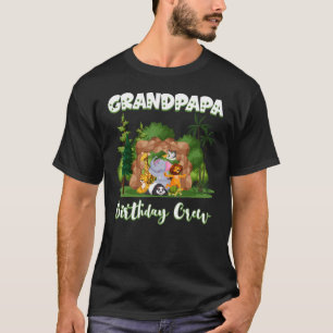 Grandpapa Verjaardag Crew Zoo Dag Safari Party Cel T-shirt