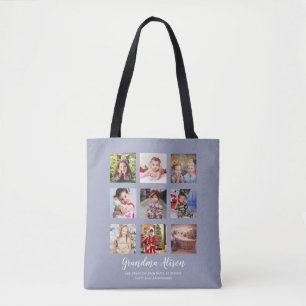 GRANDPARENT FOTO COLLAGE GIFTS - Dustblauw Draagtas