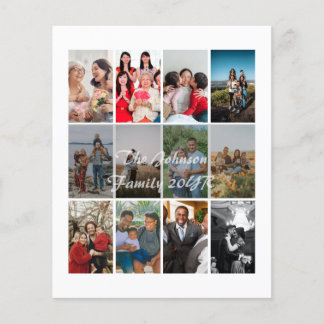 Grandparents 12 Photo Memory Collage Template Flyer