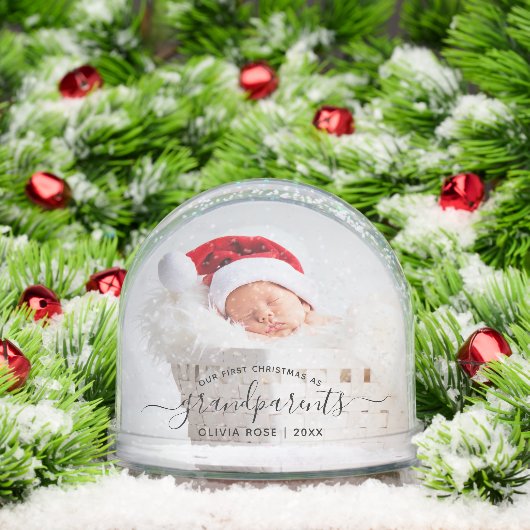 Grandparents First Christmas Photo Black Script (Noël)