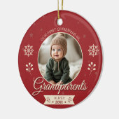 Grandparents First Christmas Photo Keramisch Ornament (Links)