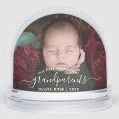 Grandparents First Christmas Photo White Script (Avant)