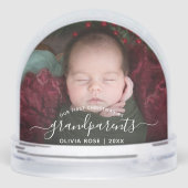 Grandparents First Christmas Photo White Script (Arrière)