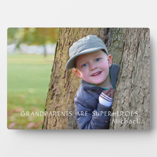 Grandparents Photo Tabletop Plaque with Easel (Devant)