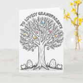 Grandparents Spring Tree Card Kaart (Gele Bloem)
