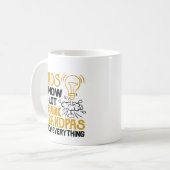 Grandpas Know Everything Funny Vaderdag Koffiemok (Voorkant links)