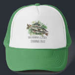 Grandpas Lucky Casquette de pêche | brochet et per<br><div class="desc">Aquarelle de pêche Design. Idéal pour la personne dans votre vie qui aime pêcher. Il s'agit d'un modèle prêt à être personnalisé Si vous souhaitez modifier le style de police ou la couleur,  cliquez sur customiser plus loin à la fin du modèle.</div>