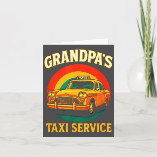 Grandpa's Taxi Service - Funny Driver Lover  Kaart (Voorkant)