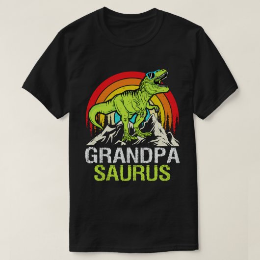 Grandpasaurus Dinosaur Grandpa Saurus Vaderdag T-shirt (Design voorkant)