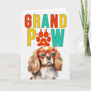 GrandPAW Cavalier King GrandDOG Grootouders Dag Feestdagen Kaart