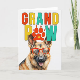 GrandPAW Duitse Herder GrandDOG Grootouders Dag Feestdagen Kaart