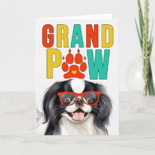 GrandPAW Japans Chin GrandDOG Grootouders Dag Feestdagen Kaart