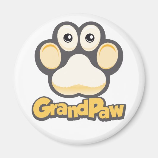 Grandpaw logo ronde magneet (Voorkant)