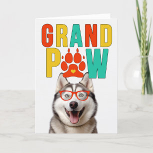 GrandPAW Malamute GrandDOG Grootouders Dag Feestdagen Kaart