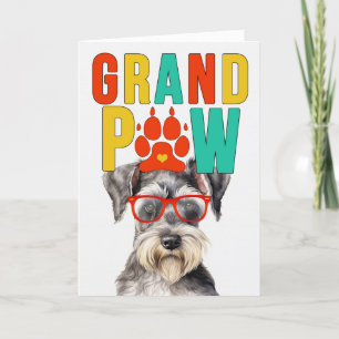 GrandPAW Schnauzer GrandDOG Grootouders Dag Feestdagen Kaart
