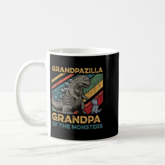 Grandpazilla Grandpa Of Monsters Halloween Christm Koffiemok (Links)