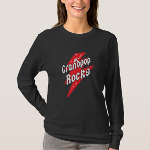 Grandpop Rocks Fathers Day Grandkids Love Grandchi T-shirt