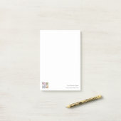 Grands blocs-notes Post-it® avec logo d'entreprise (Sur un bureau)