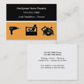 Grands cartes de visite de bricoleur (Devant / Derrière)