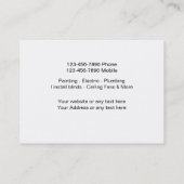 Grands cartes de visite de bricoleur (Dos)