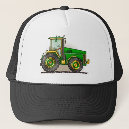 Grands casquettes verts de tracteur (Devant)