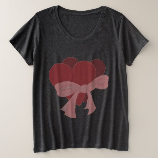 grands coeurs avec un noeud rouge ,Saint-Valentin (Design devant)