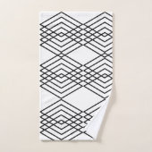 Grands diamants noirs et blancs (Serviette à main)