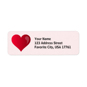 Grands étiquettes de adresse de coeur