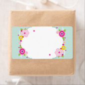 GRANDS ÉTIQUETTES DE ADRESSE :: fleurs de jardin 2 (En situation)