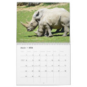 Grands mammifères en Afrique Calendrier 12 mois (Mar 2026)