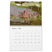 Grands mammifères en Afrique Calendrier 12 mois (Feb 2026)