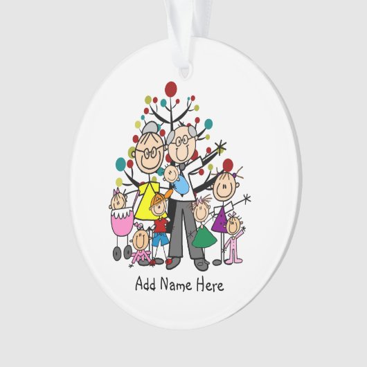 Grands-parents avec sept petits-enfants (devant)