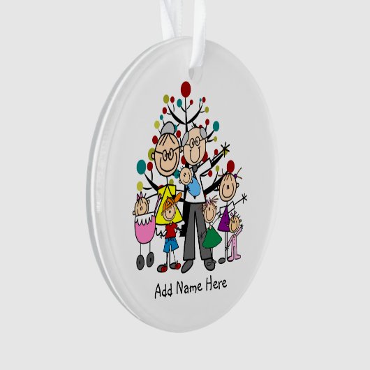 Grands-parents avec six petits-enfants (devant)