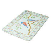 Grands & Petits Merles Bleus Grand Tapis de Bain (Angle)