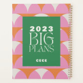 Grands plans géométriques roses modernes (Dos)