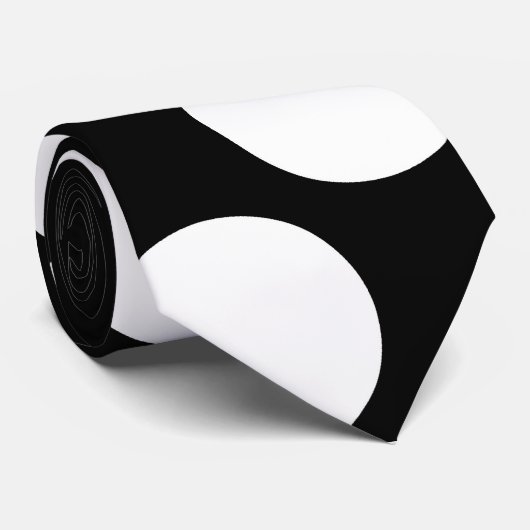 Grands points blancs sur Cravate Arrière - plan no (Roulé)