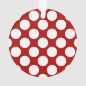 Grands points rétro - blanc et rouge (dos)