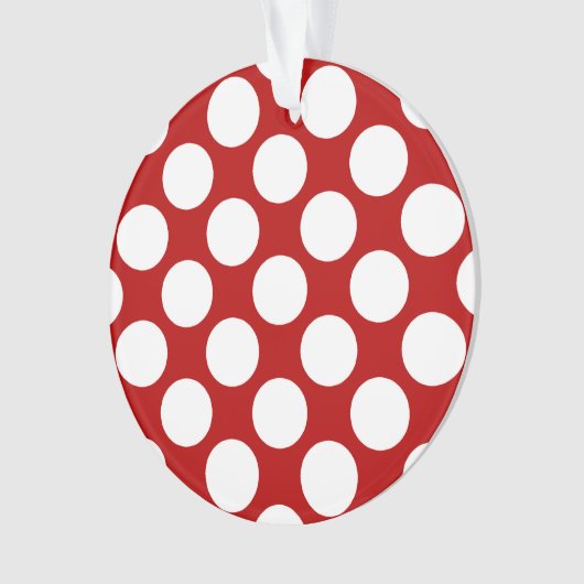 Grands points rétro - blanc et rouge (devant)