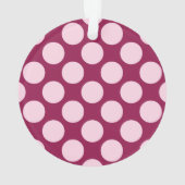 Grands points rétro - bordeaux et rose coquille (dos)