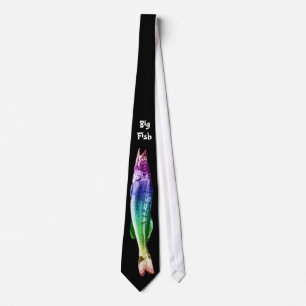 Grands poissons (arc-en-ciel) - cravate