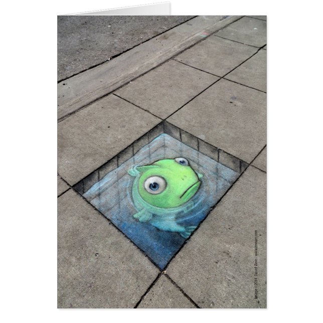 grands poissons, petite carte de trottoir (Devant)