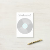 Grands Post-It Notes Disque Vinyle (Sur un bureau)